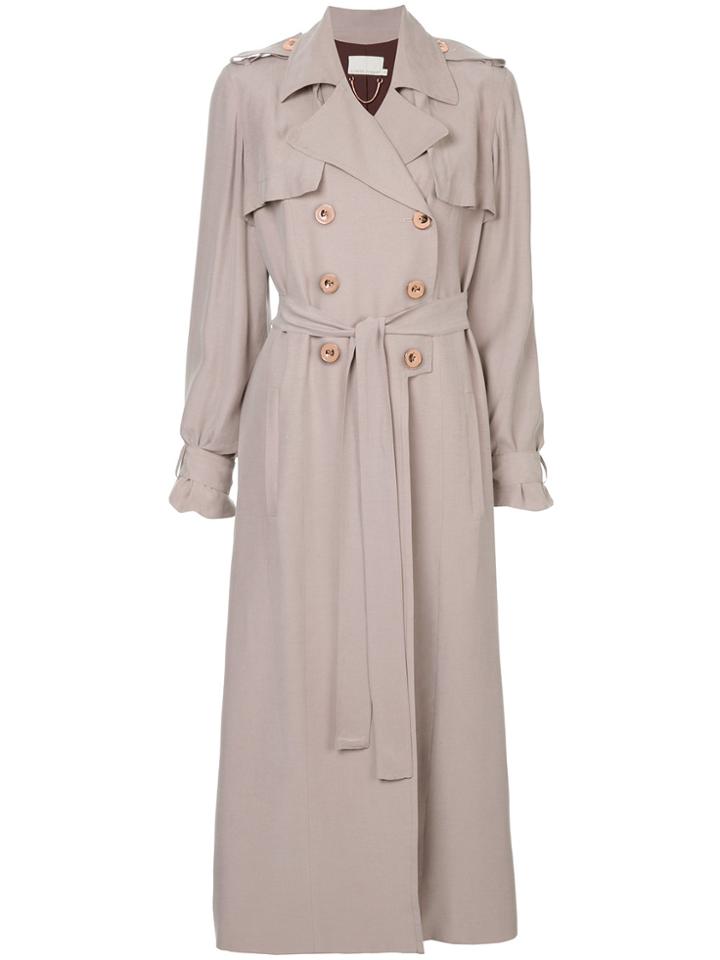 Ginger & Smart Entropy Trench Coat - Pink & Purple