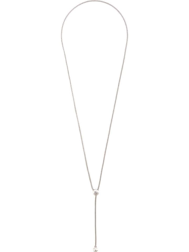 John Hardy Classic Chain Hammered Drop Necklace - Silver
