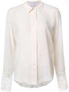 Chloé Lace Cuff Blouse, Women's, Size: 38, White, Silk/cotton/polyester