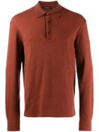 Ermenegildo Zegna Longsleeved Polo Shirt - Orange