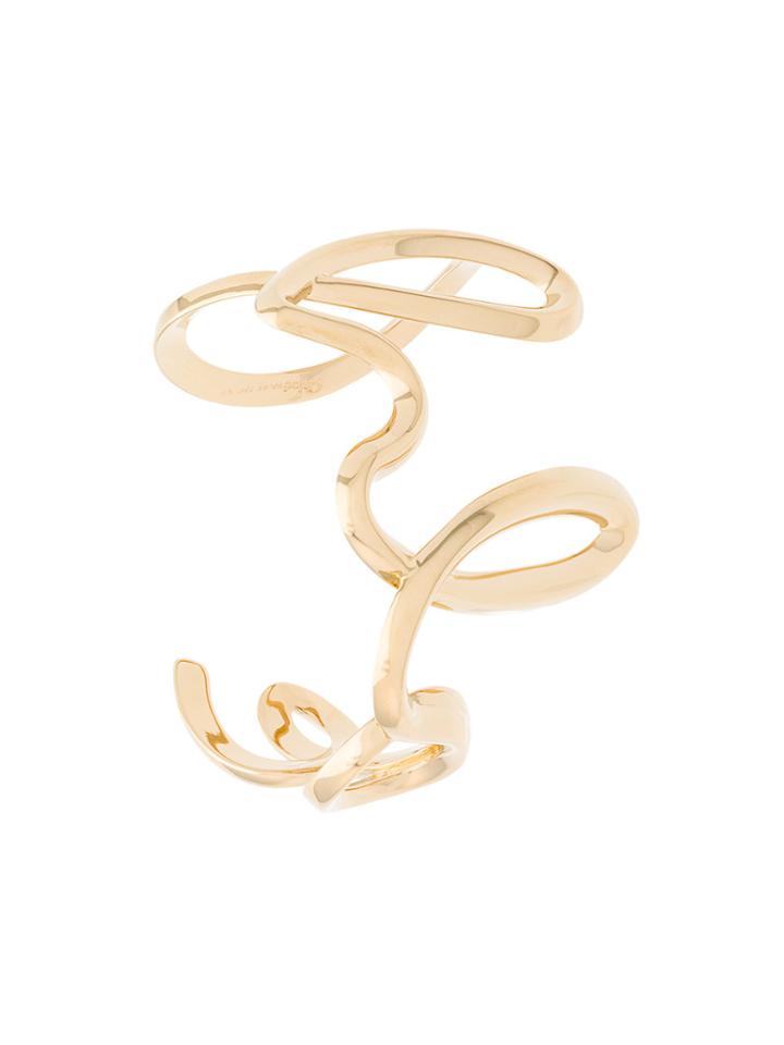 Chloé Logo Scroll Cuff - Metallic
