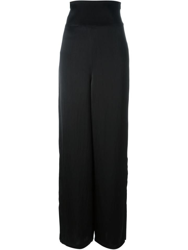 Ports 1961 High Waisted Trousers, Women's, Size: 40, Black, Viscose/cupro