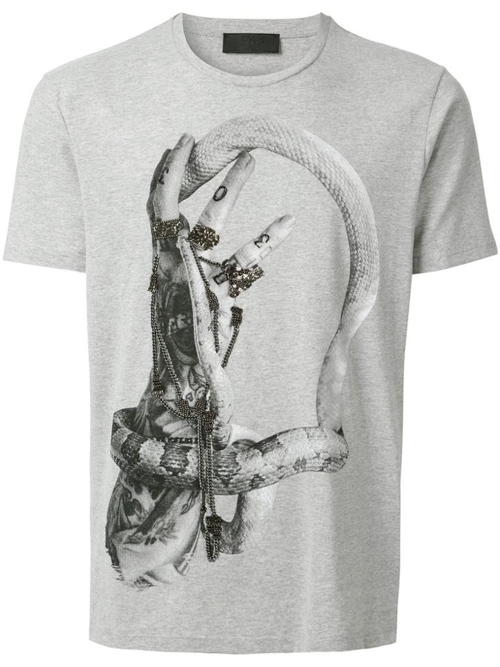 Rh45 Cobra Print T-shirt - Grey