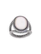 Nialaya Jewelry Cabochon Ring - Silver