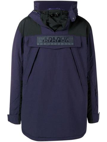 Napa Silver Hooded Padded Coat - Blue