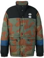 Off-white Camouflage Feather Down Jacket - Green