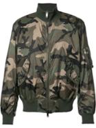 Valentino - Camouflage Print Bomber Jacket - Men - Polyester - 52, Green, Polyester