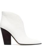 Magda Butrym White Belgium 90 Leather Ankle Boots