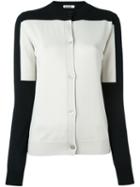Jil Sander Colour Block Cardigan, Women's, Size: 36, Black, Virgin Wool