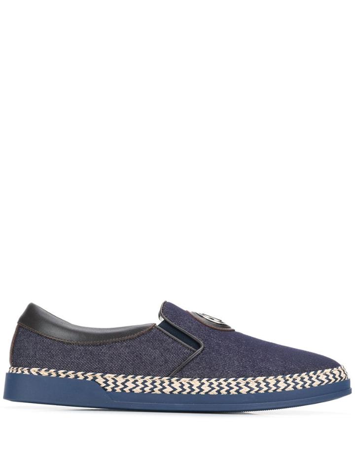 Baldinini Slip-on Denim Sneakers - Blue