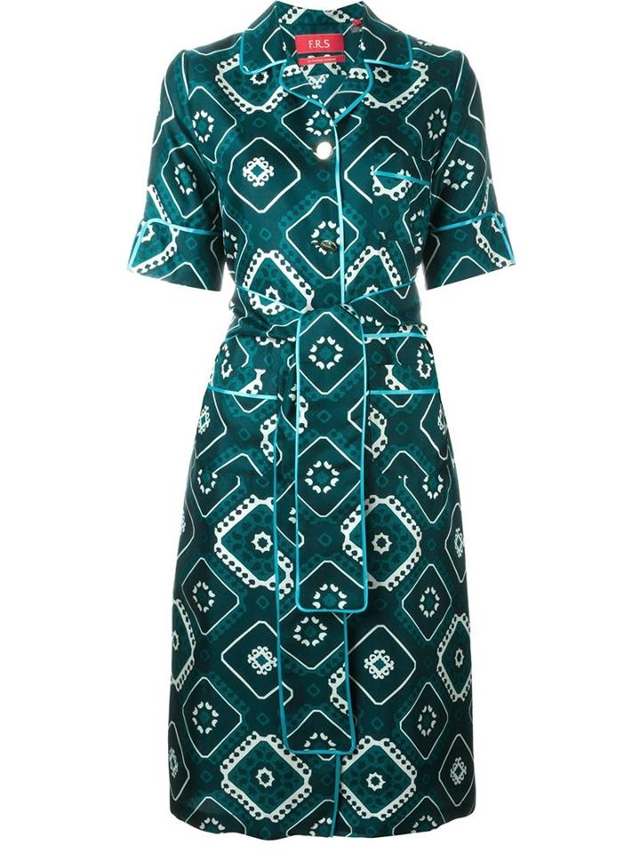 For Restless Sleepers Geometric Print Shirt Dress