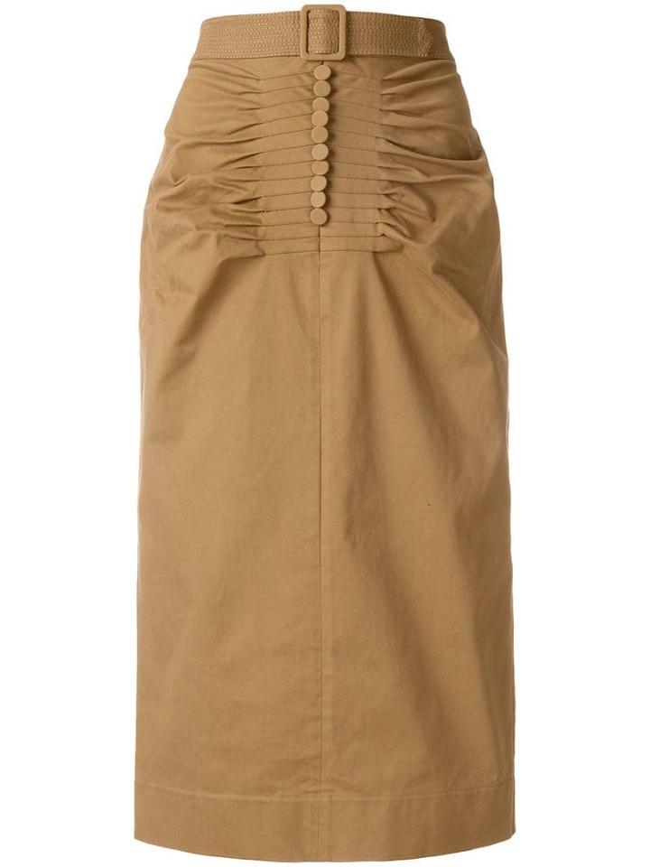 Nº21 High-waisted Pencil Skirt - Brown