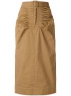 Nº21 High-waisted Pencil Skirt - Brown