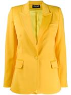 Styland Peaked Lapel Fitted Blazer - Yellow