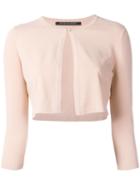Antonino Valenti - Cropped Fitted Jacket - Women - Viscose/polyester - 44, Women's, Nude/neutrals, Viscose/polyester