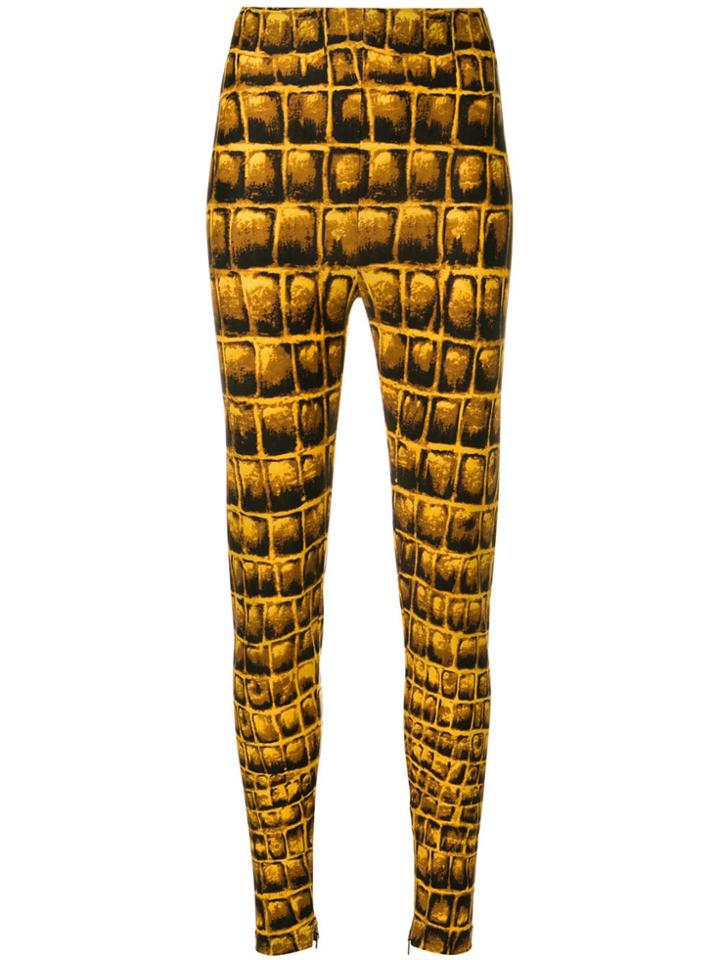 Versace Animal Print Leggings - Orange