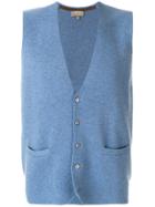 N.peal The Chelsea Cashmere Waistcoat - Blue