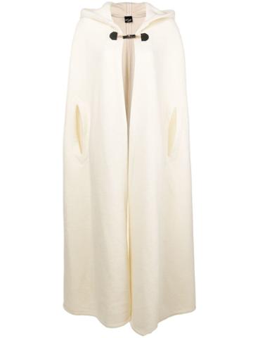 Michel Klein Long Open Cape - White