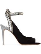 Sophia Webster Lorena 100 Crystal Sandals - Black