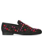 Jimmy Choo Sloane Slippers, Men's, Size: 42.5, Black, Cotton/leather/rubber