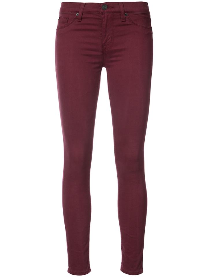 Hudson Mid-rise Nico Skinny Jeans - Red