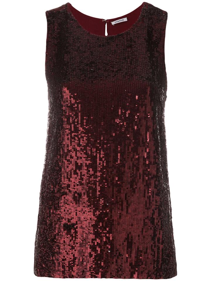 P.a.r.o.s.h. Sequinned Top - Red
