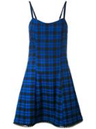 Alyx - Flared Plaid Dress - Women - Cotton/viscose - M, Blue, Cotton/viscose