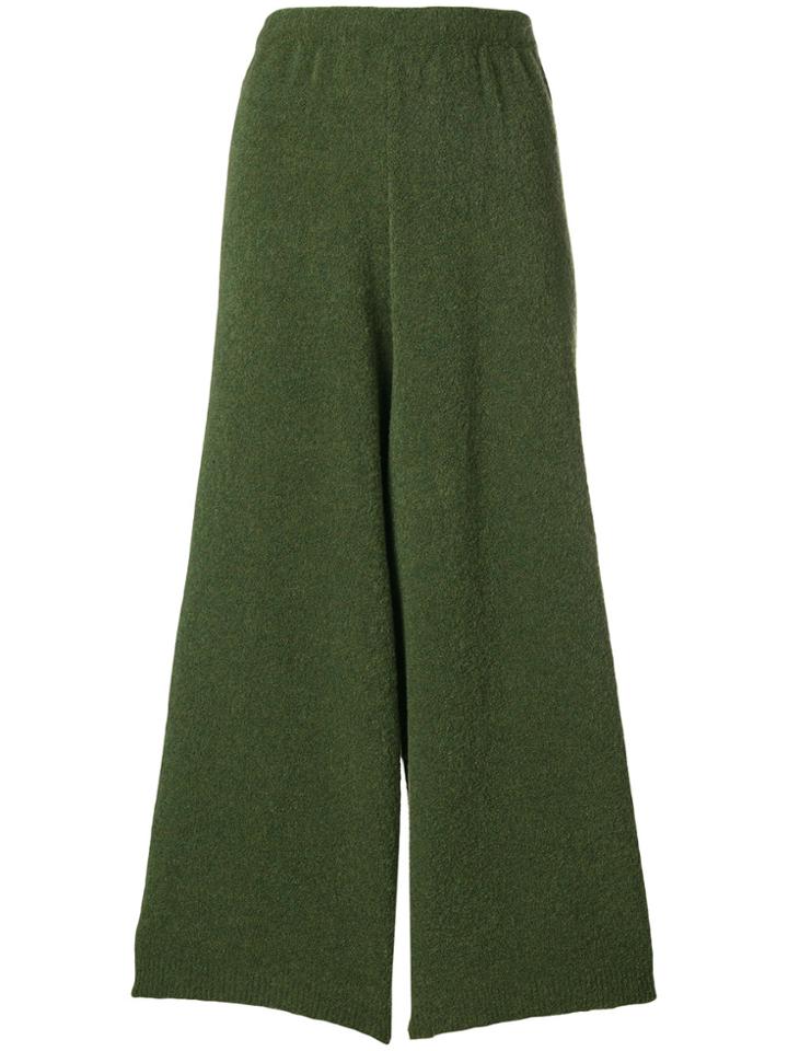 Christian Wijnants Cropped Knitted Trousers - Green