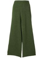Christian Wijnants Cropped Knitted Trousers - Green