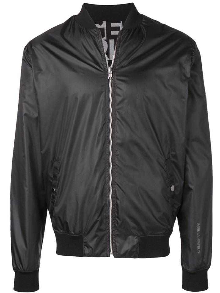 Karl Lagerfeld Casual Bomber Jacket - Black