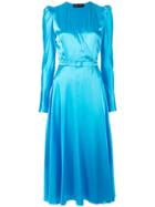 Anna October Structured Midi Dress - Blue