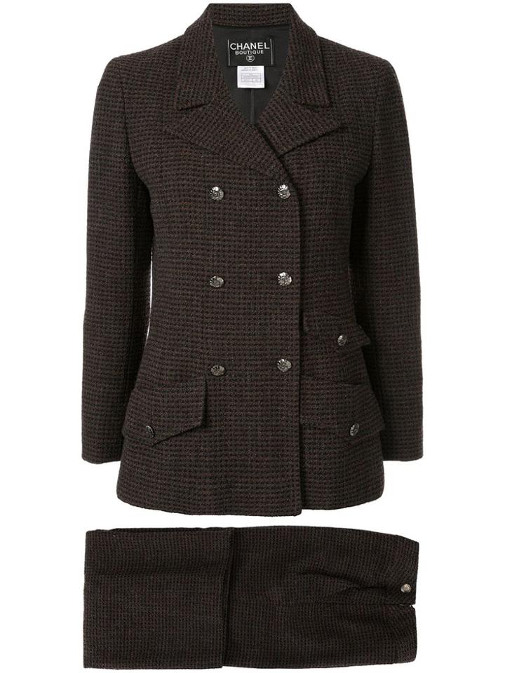 Chanel Pre-owned Cc Logos Setup Suit Jacket Pants - Brown