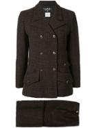 Chanel Pre-owned Cc Logos Setup Suit Jacket Pants - Brown