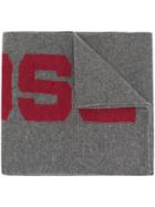 Dsquared2 Logo Knitted Scarf - Grey