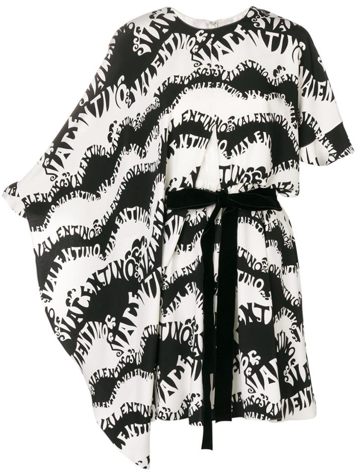 Valentino Monogram Print Dress - White