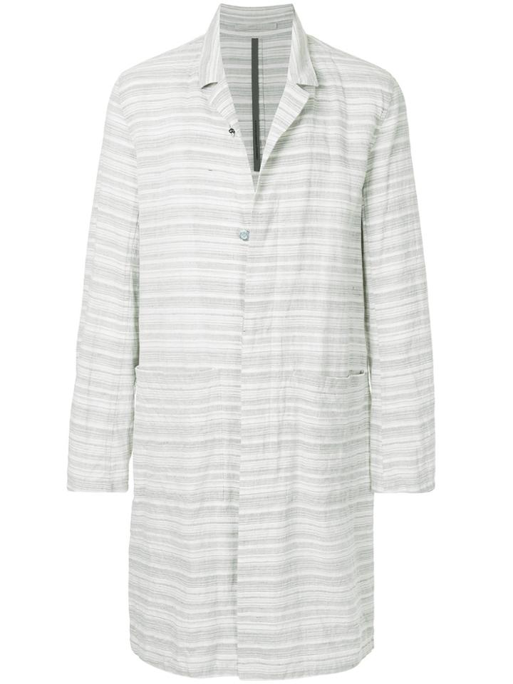 Kazuyuki Kumagai Striped Coat - White