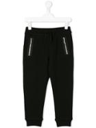 Dsquared2 Kids - Zipped Pockets Drawstring Sweatpants - Kids - Cotton - 12 Yrs, Black
