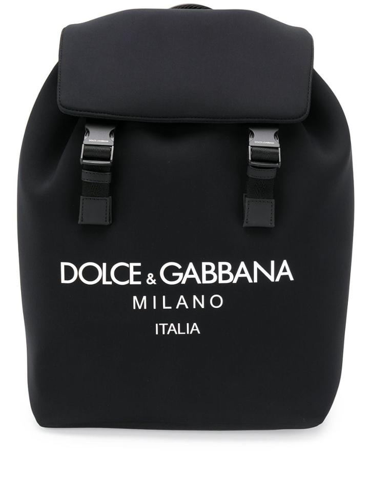 Dolce & Gabbana Logo Zipped Backpack - Blue