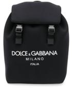 Dolce & Gabbana Logo Zipped Backpack - Blue