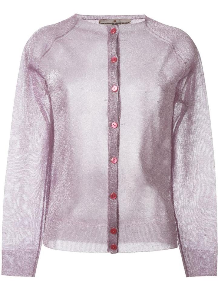 Golden Goose Deluxe Brand Vivian Lurex Cardigan, Women's, Size: M, Pink/purple, Cotton/polyester