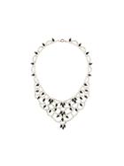Susan Caplan Vintage Tear-drop Crystal Necklace - Metallic