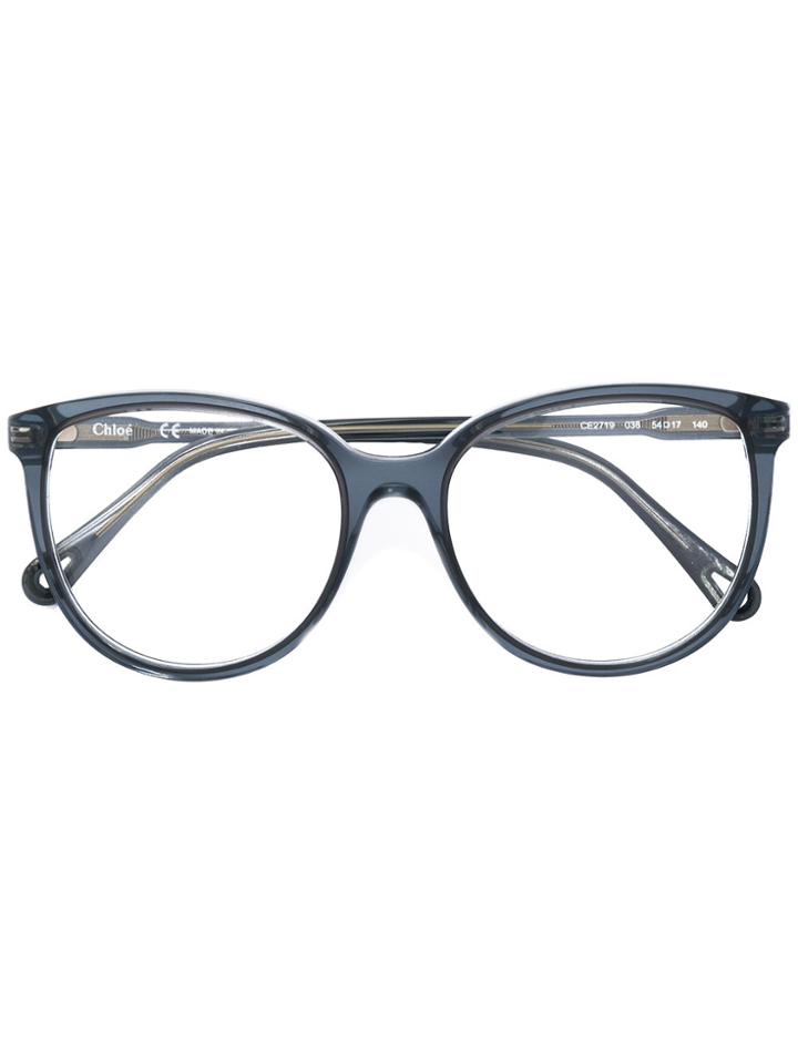Chloé Eyewear Round Frame Eyeglasses - Blue
