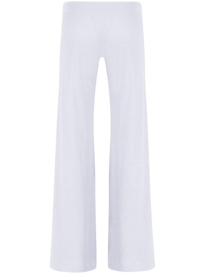Fisico Ribbed Flared Trousers - White