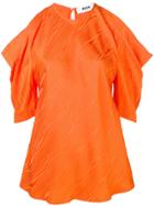 Msgm Cut-out Shoulder Blouse - Orange