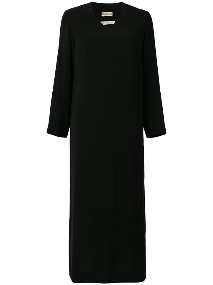 Hermès Vintage Fluid Long Dress - Black