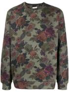 Etro Floral Relaxed-fit Jumper - Green