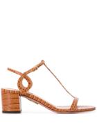Aquazzura Block Heel Sandals - Brown