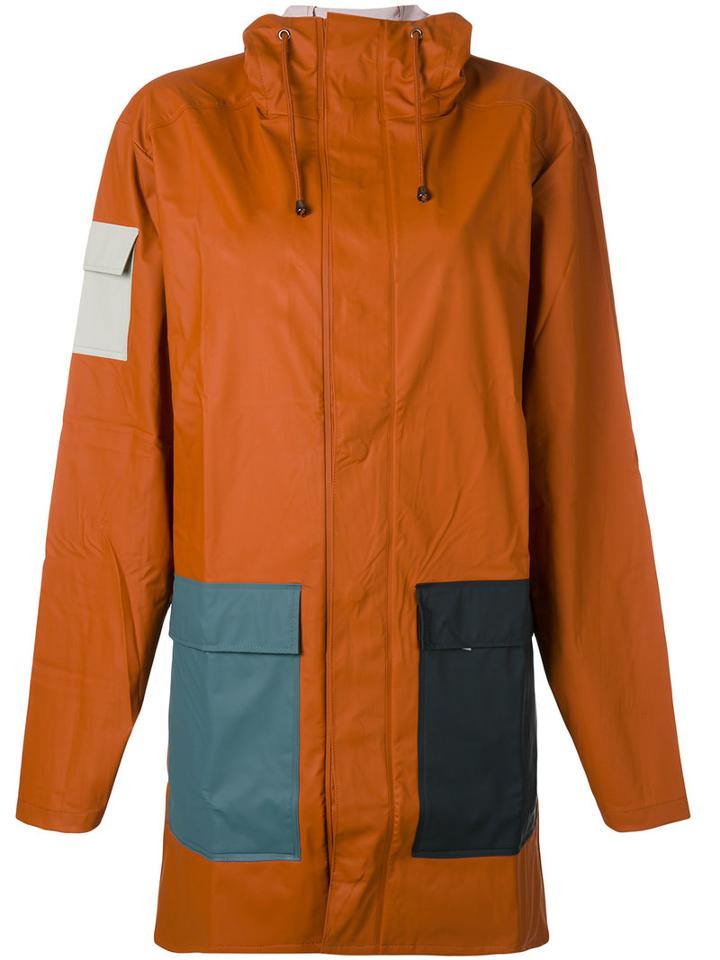 Rains - Pocket Raincoat - Men - Polyester/polyurethane - S, Yellow/orange, Polyester/polyurethane