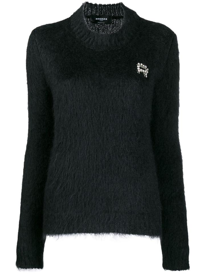 Rochas Embellished Monogram Jumper - Black