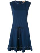 Fay - Sleeveless Drawstring Dress - Women - Cotton/spandex/elastane - Xl, Blue, Cotton/spandex/elastane